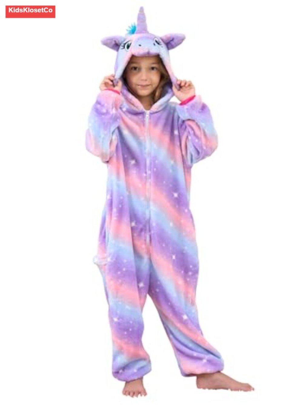 Kids Unicorn Onesie Animal Pajamas Costume Sleepwear